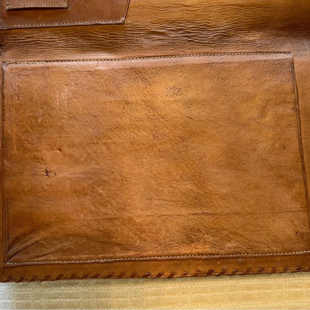 Vintage Embossed Hand Tooled Handmade South American Leather Folio